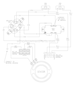 Page C Diagram and Parts List for 1658-0  Briggs and Stratton Generator